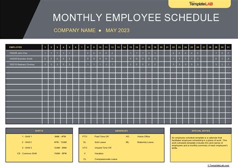 Creating an Effective Work Schedule Template