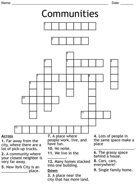 Crossword Communities