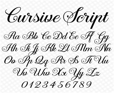 Cursive Styles Example 4