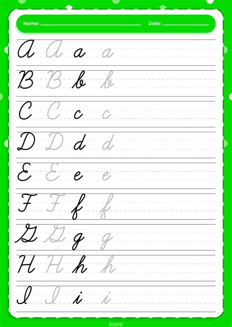 Cursive Writing Worksheets