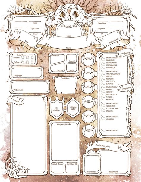 Custom D&D Sheet Designs