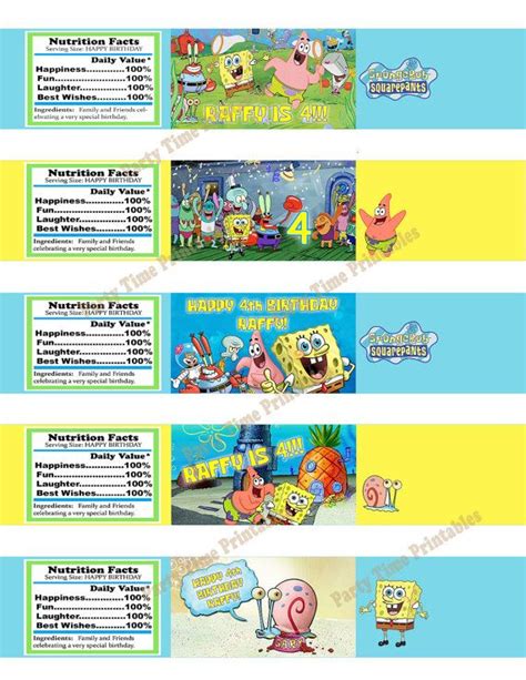 Custom SpongeBob Labels