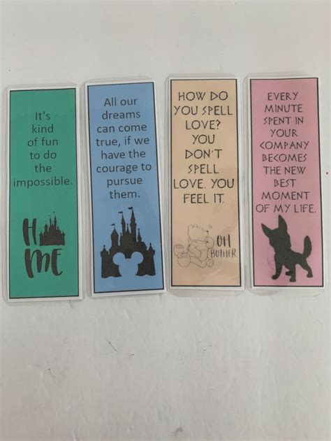 Customizable Disney Bookmarks