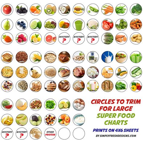 Description of Customizable Food Chart