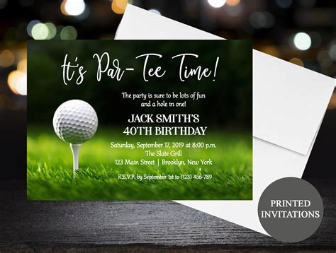 Customizable Golf Invitation