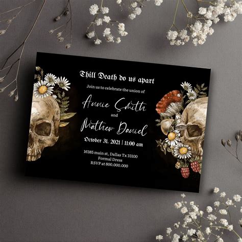 Customizable Halloween Wedding Invitations