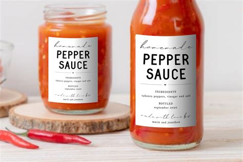 Customizable Hot Sauce Labels