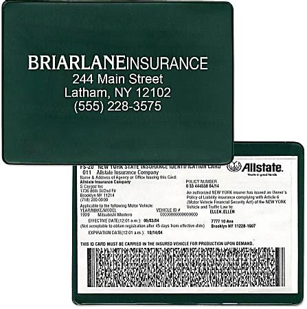 Customizable Insurance Card Template