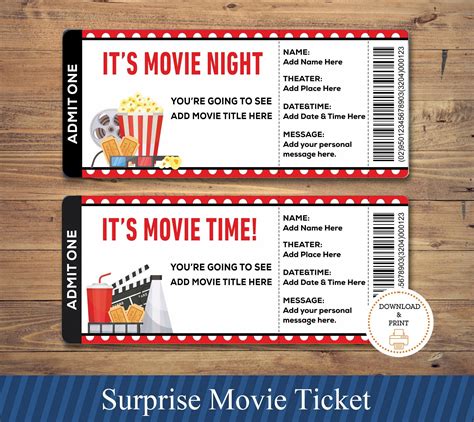 Customizable Movie Ticket Template