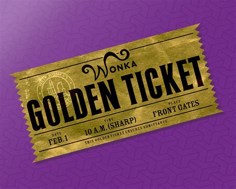 Description of Customizable Wonka Tickets