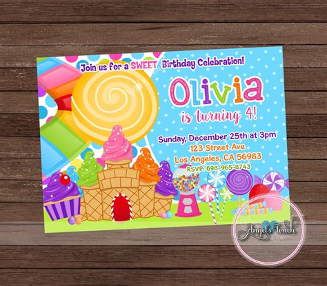 Customization Tips for Candyland Invitations