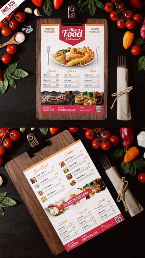 Customizing Free Food Menu Flyer Templates