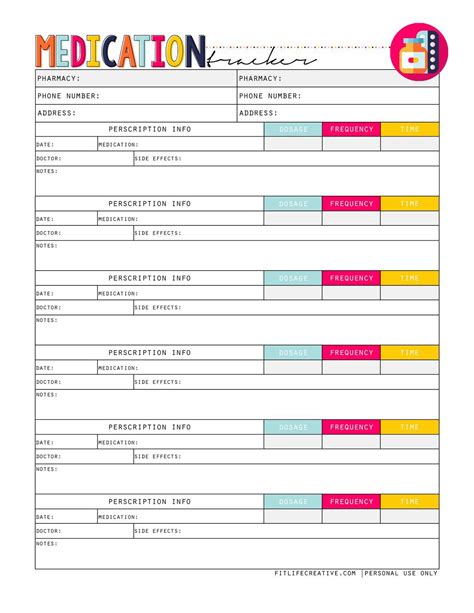 Customizing Medication Schedule Template Excel