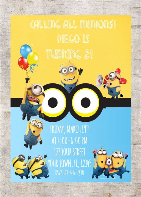 Customizing Minion Invitation