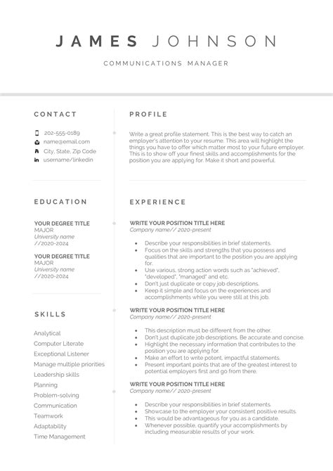 Customizing OpenOffice Writer Resume Templates