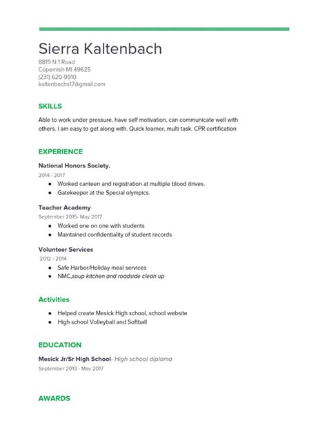 Customizing a Resume