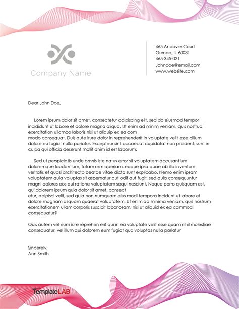 Customizing Your Letterhead Template