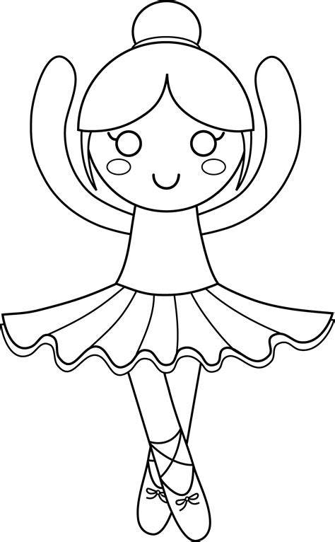 Cute ballerina coloring pages