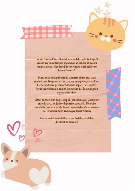 Cute Letter Template