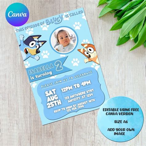 DIY Bluey Invitations