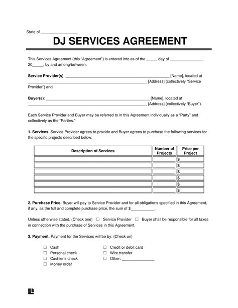 DJ Contract Information