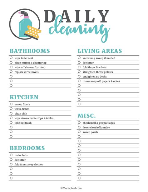 Daily Cleaning Tasks