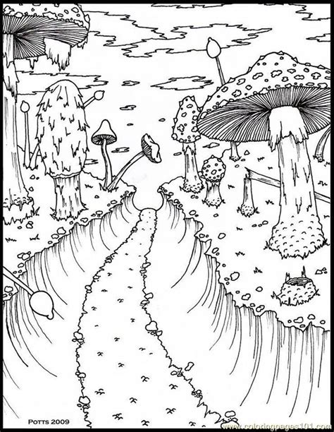 Dark Forest Coloring Page