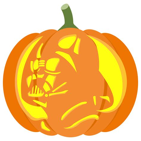 Darth Vader Pumpkin Stencil Design