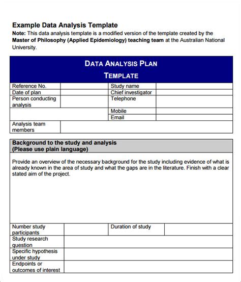 Data Analysis Templates for Simplified Insights