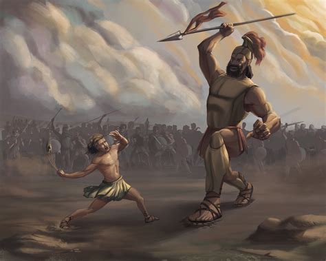 David and Goliath Art