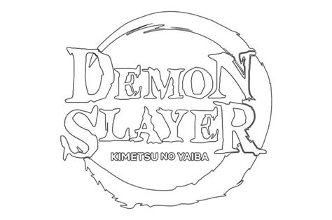 Demon Slayer logo coloring page