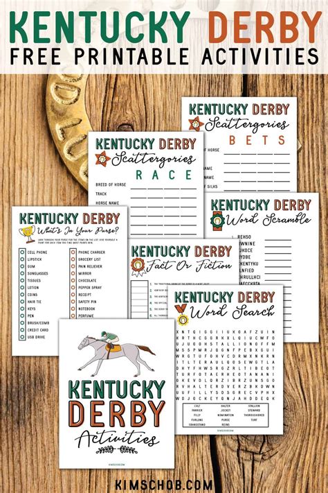 Derby Printable Games