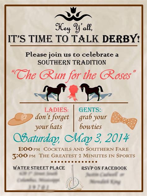 Derby Printable Invitations