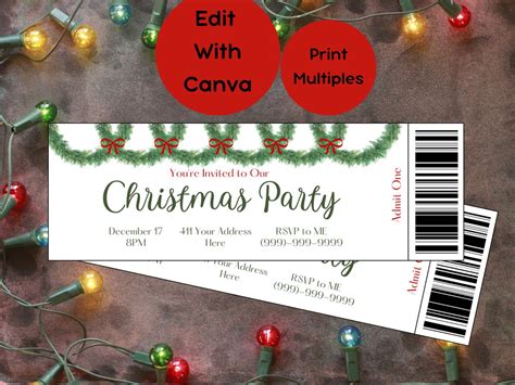 Designing Christmas Ticket Template