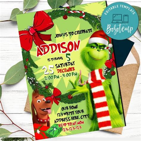 Designing Grinch Invites