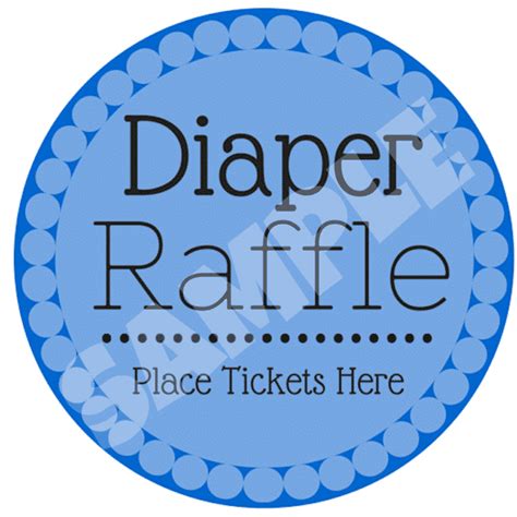 Designing Diaper Raffle Tickets