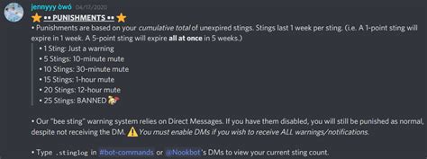 Consequences for Discord Server Rule Violations