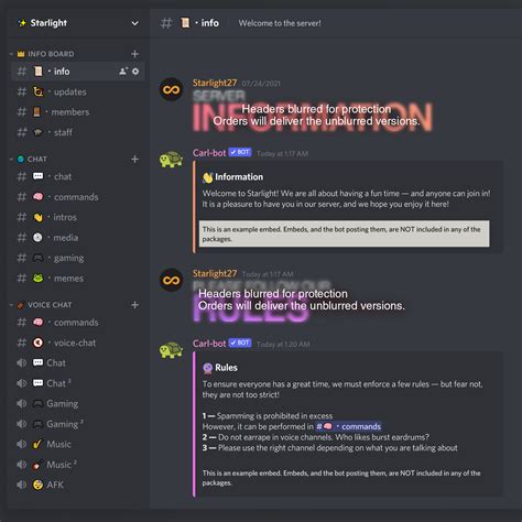 Example of a Discord Template for Gaming Communities