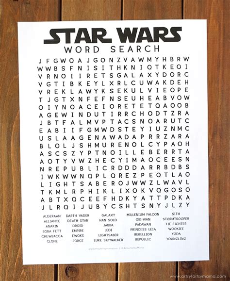 Disney Star Wars Word Search