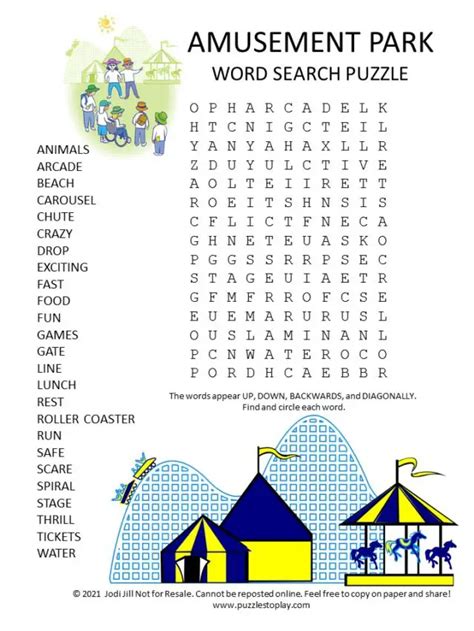 Disney Theme Parks Word Search