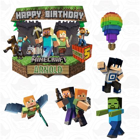 Displaying Minecraft cake toppers