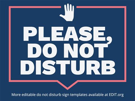 Do Not Disturb Printable Sign Templates