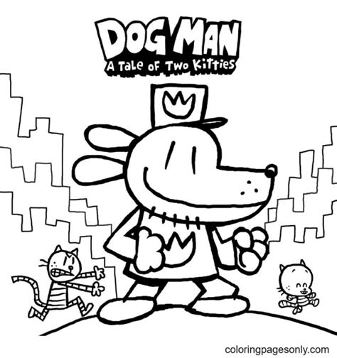 Dog Man coloring page 4