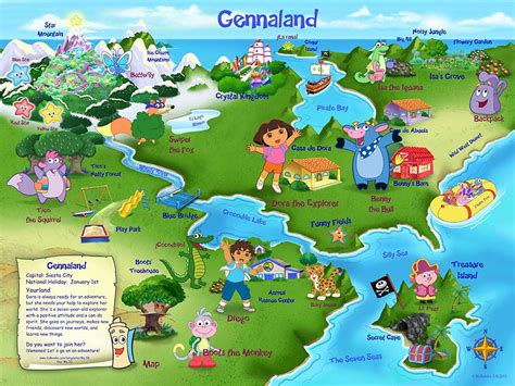 Dora Map Printable for Homeschooling