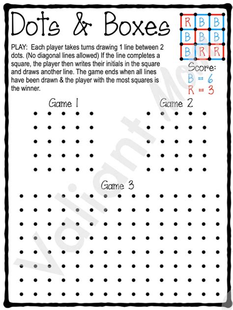 Dot Box Game Activity