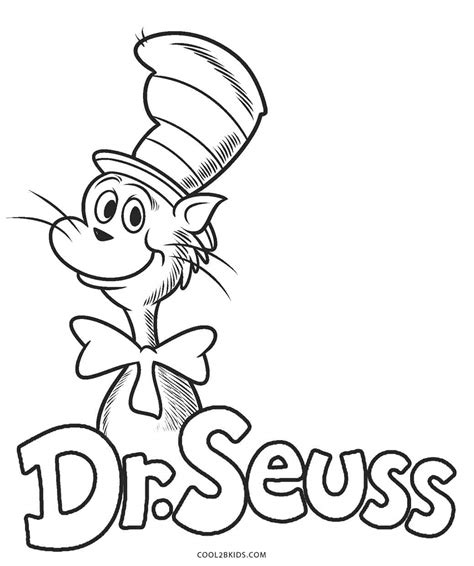 Dr. Seuss Characters Coloring Page