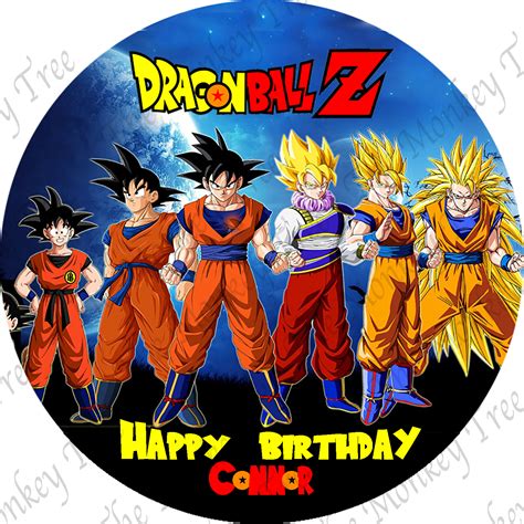 Dragon Ball Z Cake Topper Logo