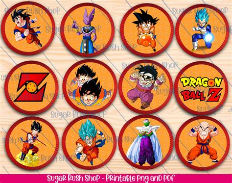 Dragon Ball Z Cake Topper Templates