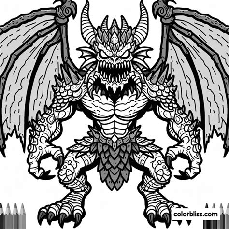 Dragon Monster Coloring Page