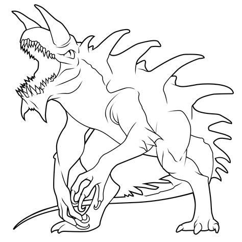 Dragon Monster Coloring Page